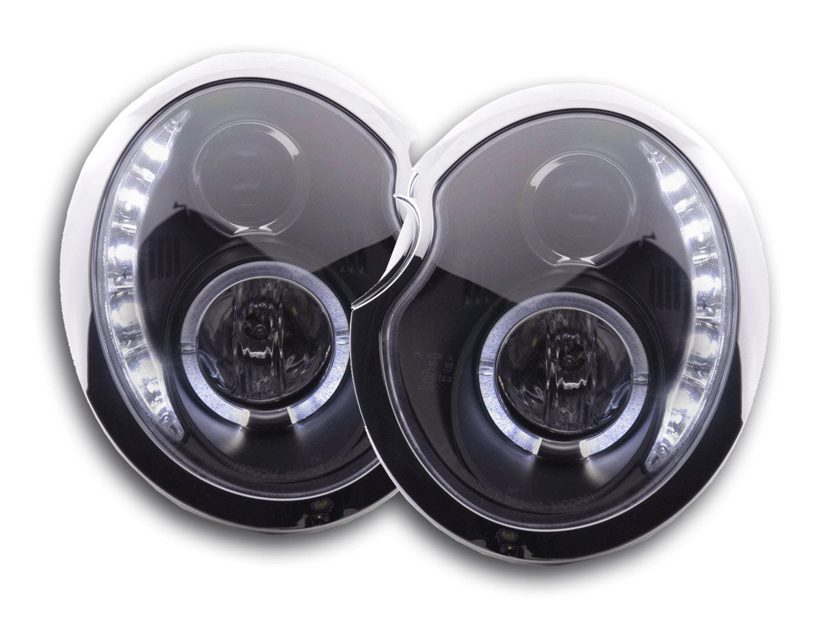 Scheinwerfer Set Daylight LED Tagfahrlicht Opel Astra G 98-03 chrom Scheinwerfer Set Daylight LED Tagfahrlicht Opel Astra G 98-03 chrom